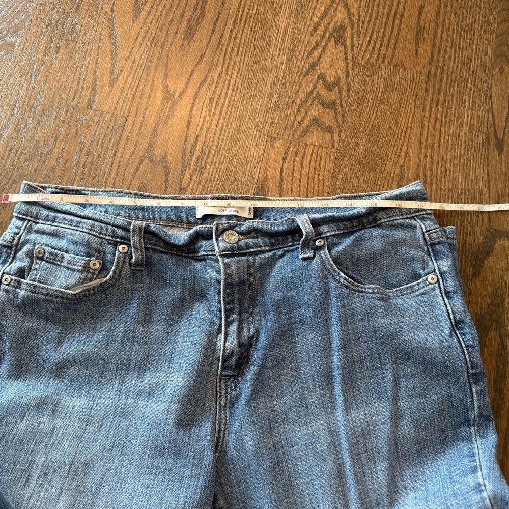 Levi's classic 505 Straight Leg Blue Jeans size 14S - Picture 8 of 10